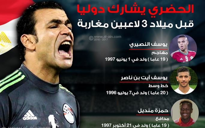 الحضري يشارك دوليا قبل ميلاد 3 لاعبين مغاربة