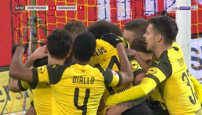 ملخص واهداف مباراة بوروسيا دورتموند وهانوفر (5-1) الدوري الالماني