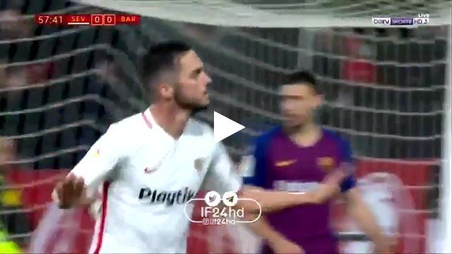 فيديو: هدف إشبيلية الأول ضد برشلونة – كأس الملك
