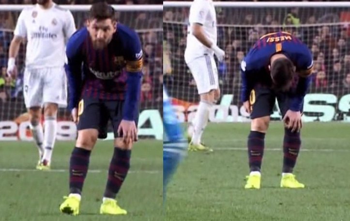 برشلونة ضد الريال .. الإصابة هاجمت ميسي خلال الكلاسيكو “صور”