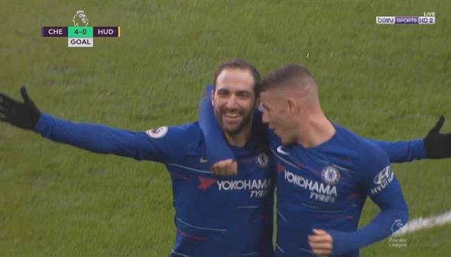 هدف هيجواين الرائع في مرمي هدرسفيلد بالدوري الانجليزي