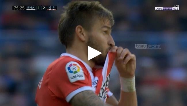 هدف جيرونا الثاني في مرمي ريال مدريد بالدوري الاسباني