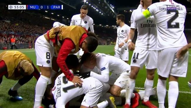 اهداف باريس سان جيرمان ومانشستر يونايتد 2-0 دوري أبطال أوروبا
