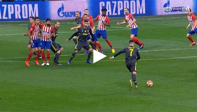 تصدي مذهل من اوبلاك امام صاروخية رونالدو في مباراة أتلتيكو مدريد ضد يوفنتوس