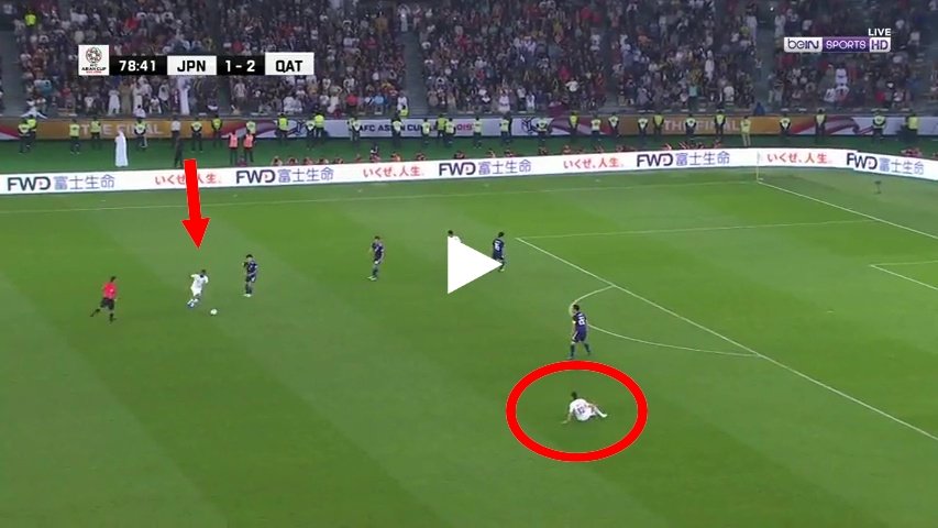 الاتحاد الآسيوي يختار هذا المقطع كـ لقطة بطولة أمم آسيا من لقاء قطر واليابان