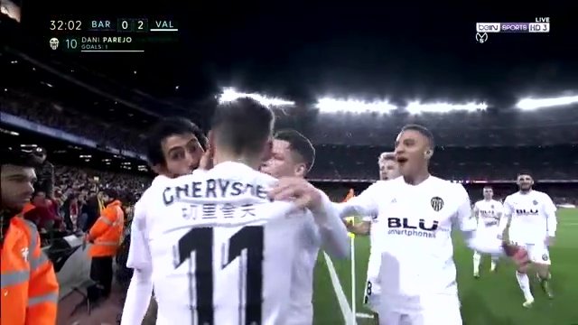 فيديو: هدف فالنسيا الثاني في مرمى برشلونة