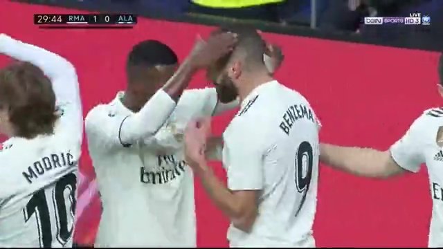 هدف ريال مدريد الأول في مرمى ديبورتيفو ألافيس