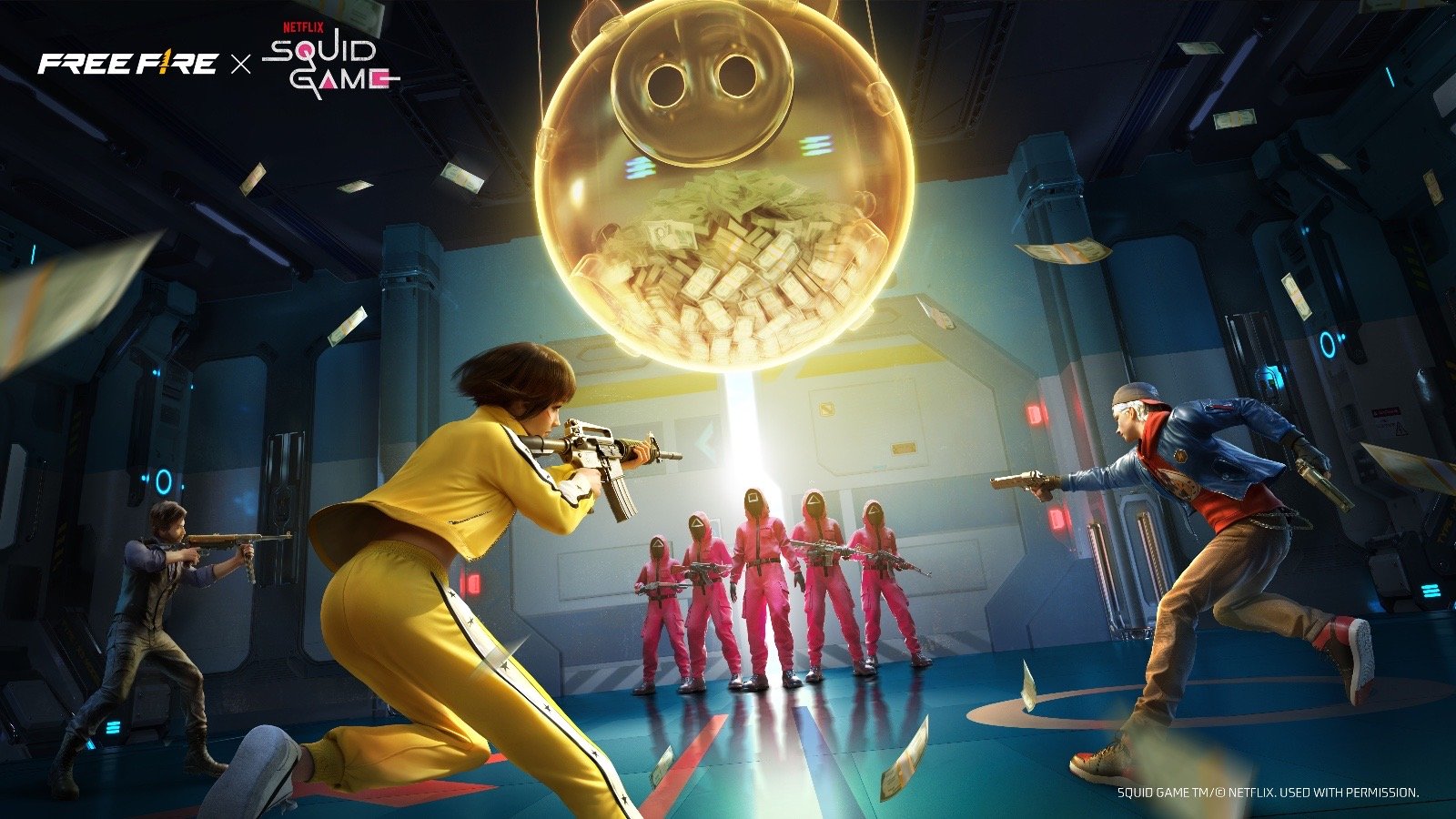 جارينا فري فاير تتعاون مع مسلسل Squid Game احتفالًا بالذكرى السنوية الثامنة لإطلاق اللعبة